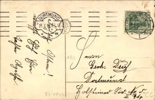 Ak Glückwunsch Ostern, Weidenkätzchen