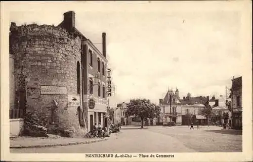 Ak Montrichard Loir et Cher, Place du Commerce