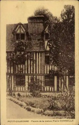 Ak Petit Couronne Seine Maritime, Facade de la maison Pierre Corneille