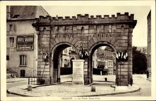 Ak Verdun Meuse, La Porte Saint Paul