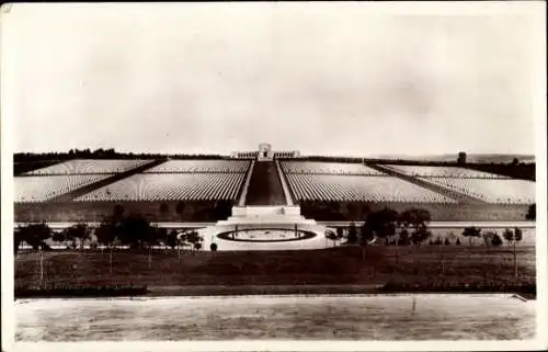 Ak Romagne sous Montfaucon Lothringen Meuse, Cimetiere Americain de Meuse-Argonne, Vue Generale