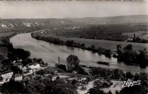 Ak La Roche Guyon Val d'Oise, Panorama, Wald von Moisson