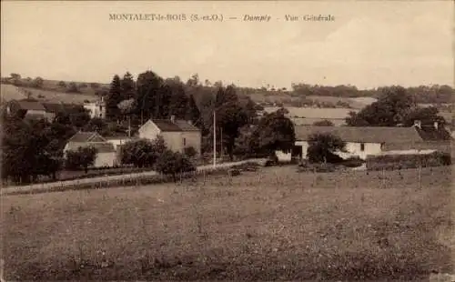 Ak Montalet les Bois Yvelines, Damply, Vue Generale