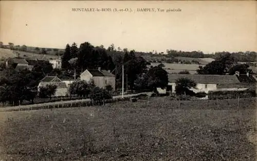 Ak Montalet les Bois Yvelines, Damply, Vue Generale