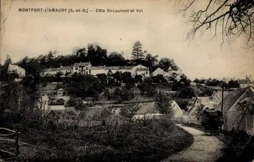 Ak Montfort l'Amaury Yvelines, Panorama, Cote St. Laurent et Val