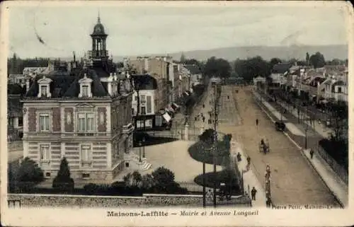 Ak Maisons Laffitte Yvelines, Rathaus, Avenue Longueil