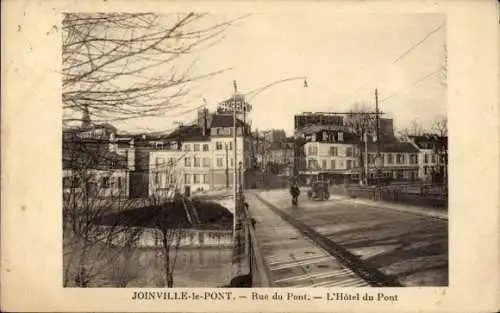 Ak Joinville le Pont Val de Marne, Rue du Pont, L'Hotel du Pont