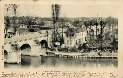 Ak Joinville le Pont Val de Marne, Brücke, Stadt