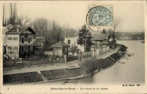Ak Joinville le Pont Val de Marne, Les bords de la Warne