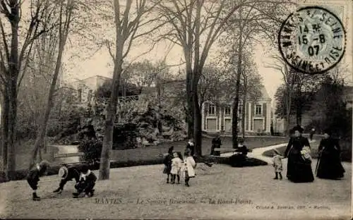 Ak Mantes Yvelines, Le Square Brieussel, Le Rond-Point