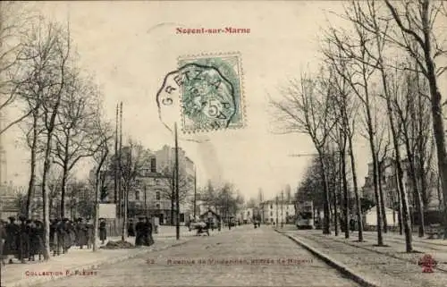 Ak Nogent sur Marne Val de Marne, Avenue de Vincennes, Ortseingang