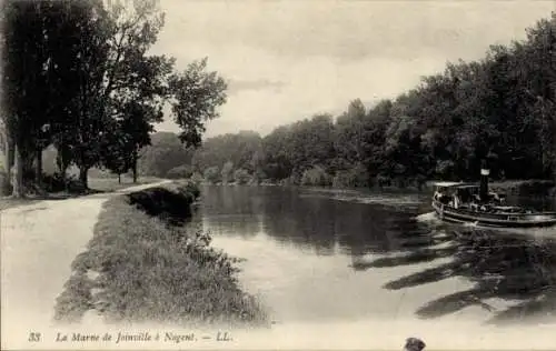 Ak Nogent sur Marne Val de Marne, Flussansicht, Boot, Bäume, Lichtreflexion, Landschaft
