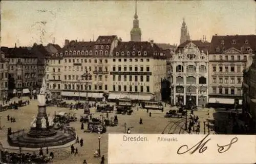 Ak Dresden Altstadt, Altmarkt, Café Central