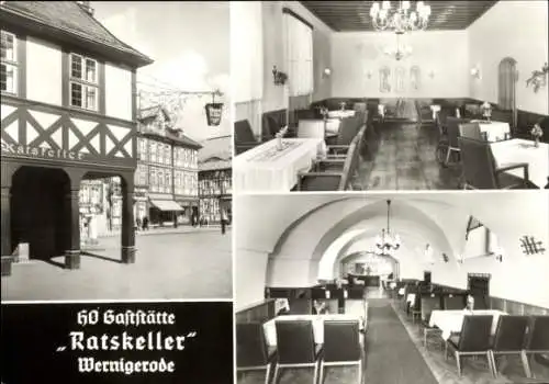 Ak Wernigerode im Harz, HO Gaststätte Ratskeller