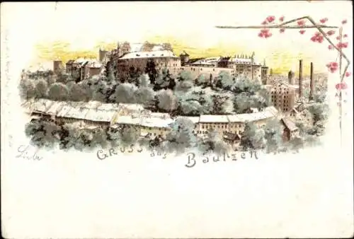 Litho Bautzen in der Oberlausitz, Gesamtansicht