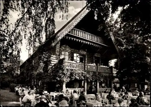 Ak Berlin Zehlendorf Wannsee, Nikolskoe, Gaststätte Blockhaus Nikolskoe