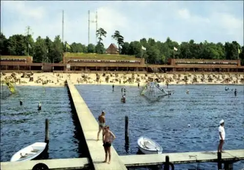Ak Berlin Zehlendorf Wannsee, Strandbad Wannsee, Steg
