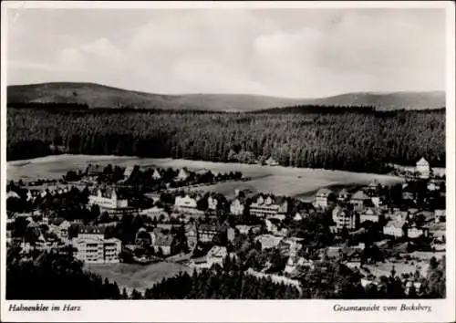 Ak Hahnenklee Bockswiese Goslar im Harz, Gesamtansicht vom Bocksberg