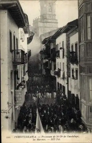 Ak Fuenterrabia Baskenland, Procession de Na Sa de Guadalupe, los Marinos