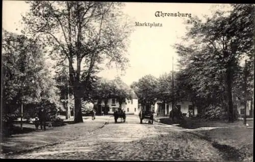 Ak Ahrensburg in Holstein, Marktplatz