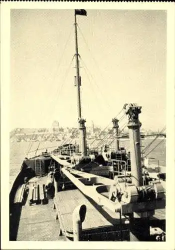 Ak Quebec, Blick vom Schnellfracht-Motorschiff Johannes Molkenbuhr, Reederei Hugo Stinnes