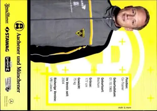 Autogrammkarte Fußballer Dirk Bremser, Alemannia Aachen, Autogramm