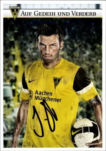 Autogrammkarte Fußballer Jonas Strifler, Alemannia Aachen, Autogramm