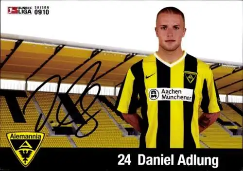 Autogrammkarte Fußballer Daniel Adlung, Alemannia Aachen, Autogramm