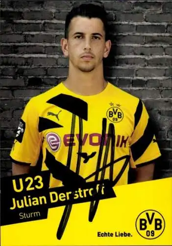 Autogrammkarte Fußballer Julian Derstroff, BVB 09, U 23, Autogramm