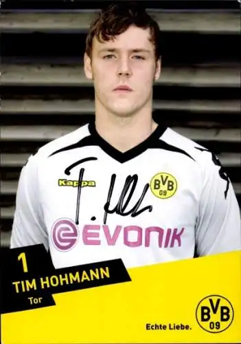 Autogrammkarte Tim Hohmann, BVB 09, Autogramm