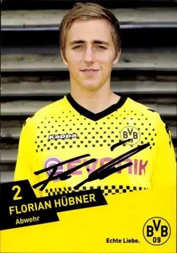 Autogrammkarte Florian Hübner, BVB 09, Autogramm