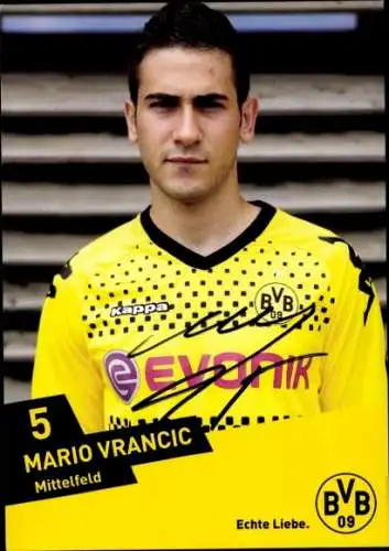 Autogrammkarte Mario Vrancic, BVB 09, Autogramm