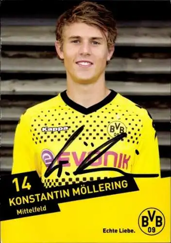 Autogrammkarte Konstantin Möllering, BVB 09, Autogramm