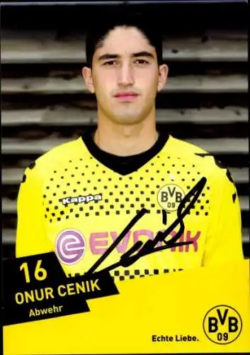 Autogrammkarte Onur Cenik, BVB 09, Autogramm