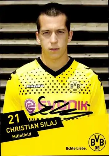 Autogrammkarte Christian Silaj, BVB 09, Autogramm