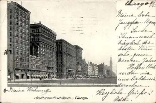 Ak Chicago Illinois USA, Auditorium Hotel Annex
