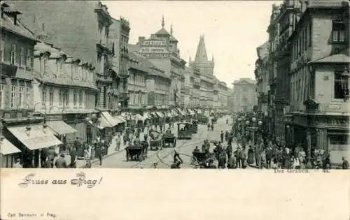 Ak Praha Prag Tschechien, Der Graben