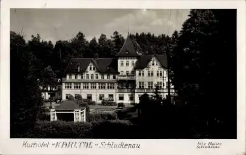 Foto Ak Karlovo údolí Karltal bei Šluknov Schluckenau Region Aussig, Kurhotel