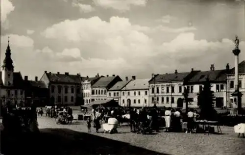 Ak Kojetín Region Olmütz, Marktplatz