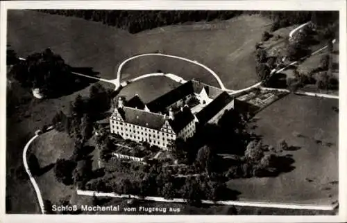 Ak Ehingen an der Donau, Schloss Mochental, Fliegeraufnahme
