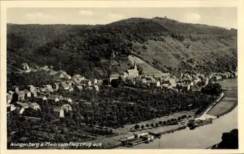 Ak Klingenberg am Main Unterfranken, Fliegeraufnahme