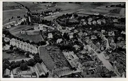 Ak Ansbach in Mittelfranken Bayern, Fliegeraufnahme
