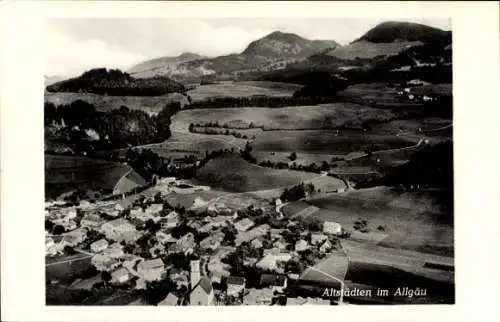 Ak Altstädten Sonthofen im Allgäu, Fliegeraufnahme