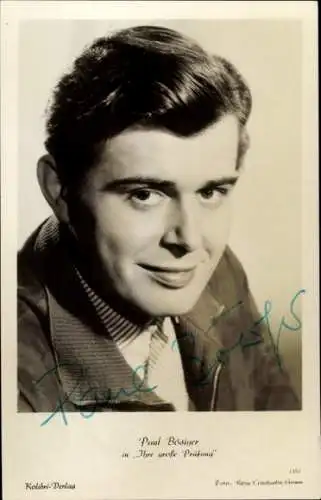 Ak Schauspieler Paul Bösiger, Portrait, Ihre große Prüfung, Autogramm