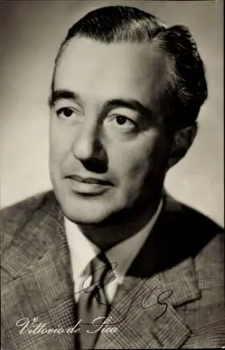 Ak Schauspieler Vittorio de Sica, Portrait, Film Liebe, Brot und 1000 Küsse