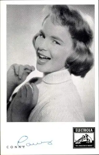 Ak Schauspielerin und Sängerin Cornelia Froboess, Conny, Portrait, Electrola, Autogramm