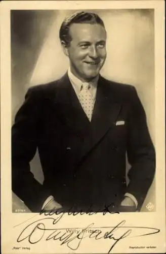 Ak Schauspieler Willy Fritsch, Portrait, Ross Verlag 6179 1, UFA Film