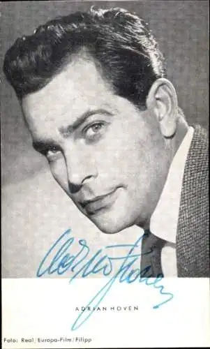 Ak Schauspieler Adrian Hoven, Autogramm