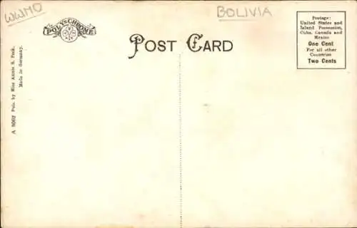 Ak Sorata Bolivien, Festtag, Indios mit Federkopfschmuck