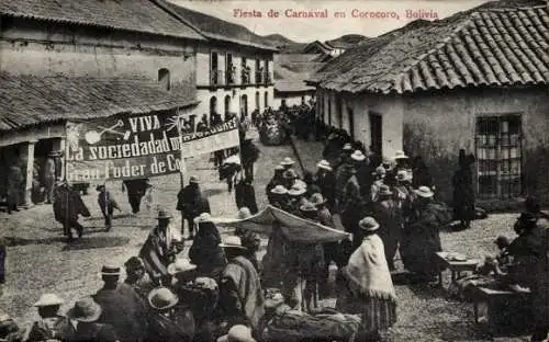 Ak Corocoro Bolivien, Karnevalsumzug